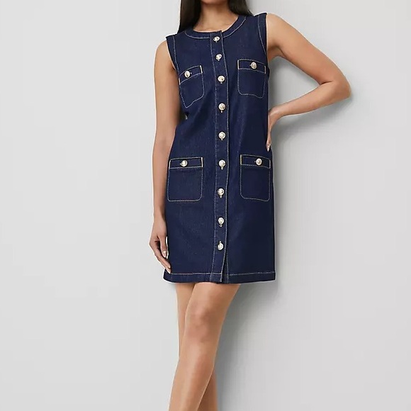 Ann Taylor Dresses & Skirts - Ann Taylor Sleeveless Denim Dress